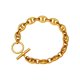 thumbnail image 5 of Pulsera de acero inoxidable japonesa y coreana, diseño femenino, accesorios chapados en oro de 18 quilates, pulsera con hebilla de nariz de cerdo, 5 of 5