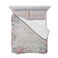 thumbnail image 7 of Quilts Twin-XL Size Bedding Set, Summer Beach Lightweight Quilted Comforter, Pink Starfish Ocean Conch Grey Wood Grain Soft Reversible Bedspread Coverlet with Pillow Covers for All Season, 68" x 98", 7 of 7