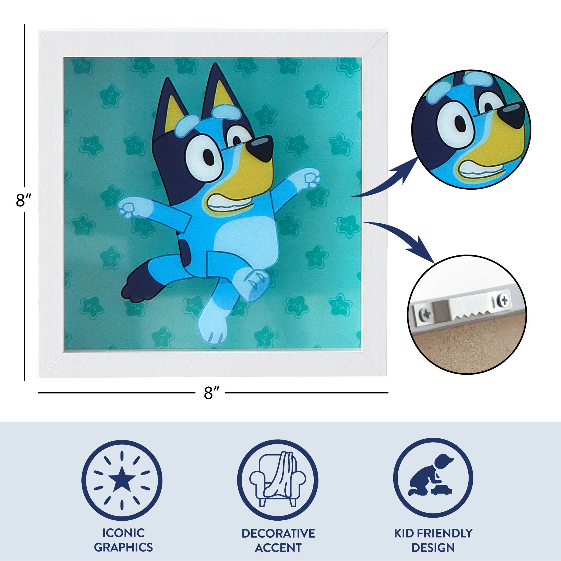 Bluey Wall Décor for Kids Room, 2-Pack - Walmart.com