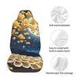 thumbnail image 4 of Fotbe Moonlit Golden Tree Peacock Funda para Asiento de Auto con Estampado – Impermeable y Antisudor – Ajuste Universal, Lavable a Máquina, Antideslizante (1 Pieza), 4 of 5