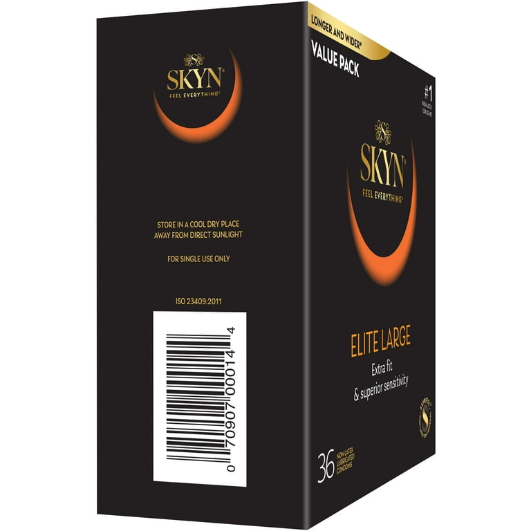 SKYN Elite Large Non-Latex Lubricated Condoms, 36 Count HSA/FSA Eligible -  Walmart.com