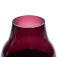 thumbnail image 3 of Northlight Glass Hurricance Candle Holder with Wooden Base - 9.75" - Merlot, 3 of 7