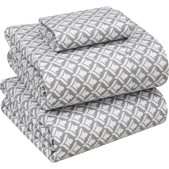 SHILIU-100% Cotton Sheets - Crispy Cooling Percale Sheets for Twin Size Bed, Breathable & Durable Twin Sheet Set, 16 Inches Deep Pocket Sheets, Idiomatic Expression, 3 Pieces