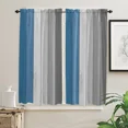 thumbnail image 3 of Retro Blue Grey Gradient Wood Grain Curtain Home ration Living Room Short Curtains Window Treatments For Kitchen Bedroom, 3 of 5