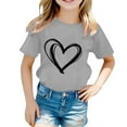thumbnail image 2 of MUXiin Girls Easter Shirt Size 12 Cartoon Rabbit Short Sleeve Tee for Toddler Soft Happy Easter Preppy Tops Tee for Toddler & Kids (Grey,10-11 Years), 2 of 4