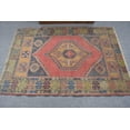 thumbnail image 3 of Vintage Rug, Accent Carpet, Turkish Rug, Antique Carpet, 46x65 inches Red Rug, Handmade Area Rug, Bedroom Carpet, 11743, 3 of 10