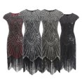 thumbnail image 5 of Costume de Gatsby des Années 1920, Robe de Cocktail avec Œillets Peaky, 5 of 5