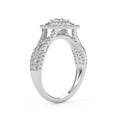 thumbnail image 4 of AFFY Twisted Shank Double Halo Engagement Ring for Women, 1.00 Carat (ctw) Oval And Round Lab Grown Diamond Ring In 10K Solid White Gold F-G, VS-SI Quality Ring Size-8.5, 4 of 6
