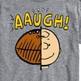 thumbnail image 3 of Peanuts - C Brown Half Football Head - Men's Short Sleeve Graphic T-Shirt, 3 of 6