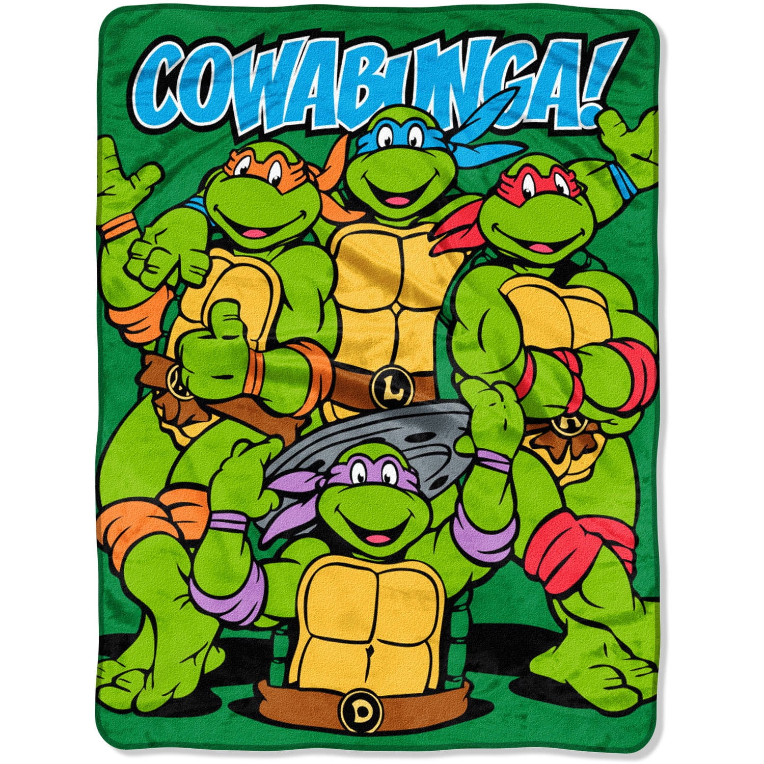Teenage Mutant Ninja Turtles Nickelodeon Tough Turtles 50x 60 Fleece Blanket NEW 