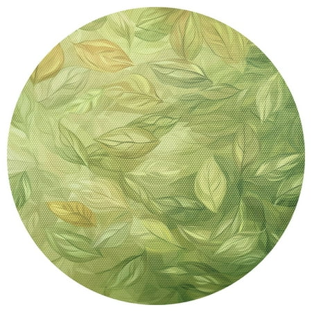 

Spring Leaf Pattern 15.4in Diameter PVC Plate Mat Heat-Resistant and Cuttable Kitchen Decor