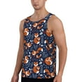 thumbnail image 2 of Fotbe Cute Foxes Pattern Men's Quick Dry Workout Tank Top Gym Muscle Tee Fitness Bodybuilding Sleeveless T Shirt Breathable Workout Shirt-Medium, 2 of 9