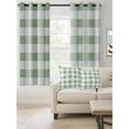 thumbnail image 2 of Fsddascl Saga Green Plaid, Farmhouse Country Buffalo Check Blackout Curtains for Bedroom/Living Room, Thermal Insulated Kitchen Curtains, Grommet Darkening Window Treatment Drapes 42"x45"x2, 2 of 8