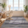 thumbnail image 3 of Design&I 9'x12' Washable Area Rug Purple Ombre Grey Watercolor Wave Abstract Brushstroke Stripe for Dining Room, Basement, Large Office, Snag-Free, 3 of 7