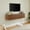 55"L Walnut, variant on 55" Wall Mounted Floating TV Stand with Fluted Doors, Modern Media Console Cabinet with Cable Management and Concealed Storage for Living Room and Bedroom