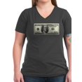 thumbnail image 1 of CafePress - 100 Dollar Bill T Shirt - Women's V-Neck Dark T-Shirt, 1 of 1