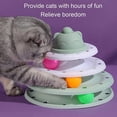 thumbnail image 3 of Cat Track Toy, 3 Levels Interactive Roller Cat Ride Toys, Plastic Kitten Toys Cat Track Turntable Toy with 3 Balls,, 3 of 5