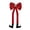 C, variant on BBilaBu Christmas Long Tail Bow Hanging Ornament, Fabric Streamer Bow with Santa and Elf Leg Design for Christmas Tree, Wreath, Mantel, Door, Wall and Holiday Home Decor, 31.5 Inch
