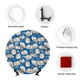 thumbnail image 4 of Kdxio Swan Birds Bone China Decorative Plate Ceramic Decorative Plate for Home Office Wall Stand Decorative Plates for Home Bedroom-7in, 4 of 6