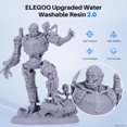 thumbnail image 2 of Impresora 3D de resina ELEGOO mejorada, lavable con agua 2.0, gris, 1 litro, 2 of 7