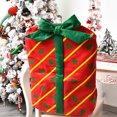 thumbnail image 4 of Yuarrent Funda para silla de regalo de Navidad, manga con lazo, accesorios de boda, antideslizante, Antimacassar, decoración del hogar, funda, Kits de decoración para fiestas Verde Yuarrent HA069371-02, 4 of 6