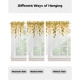 thumbnail image 2 of Yellow Botanical Swag Valances for Windows, Watercolor Spring Eucalyptus Leaves Rod Pocket Sheer Valances for Small Windows, Swag Toppers Light Filtering for Kitchen Living Room 2 Panels 28''x36'', 2 of 4