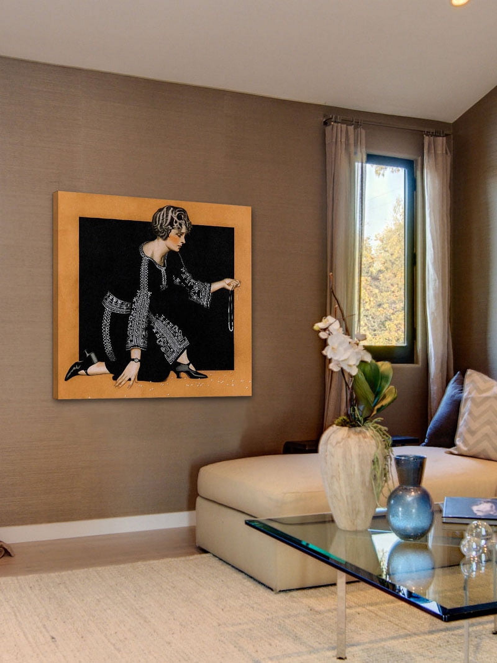 "Broken Pearl Necklace" Painting Print on Canvas
