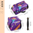 thumbnail image 2 of Purple Mardi Gras Mask Tissue Box Cover Leather Square Rectangle Tissue Box Holder for Bathroom Living Room Desk Office Decor, 2 of 7