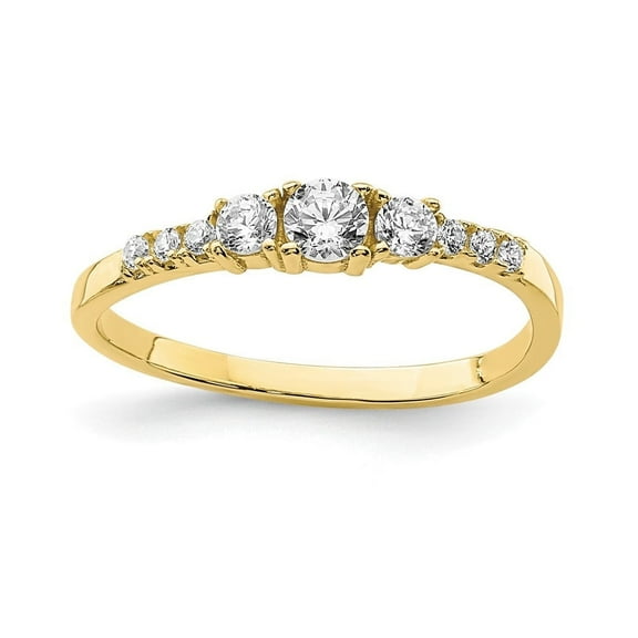 Auriga Fine Jewelry 10K Yellow Gold CZ Fancy Ring for Women Size- 2.5