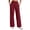 Wine plus size wide leg pants a1, variant on Cagogo Women Plus Size Wide Leg High Waisted Pants with Pockets Casual Solid Basic Lounge Long Trousers Vacation, Pink L