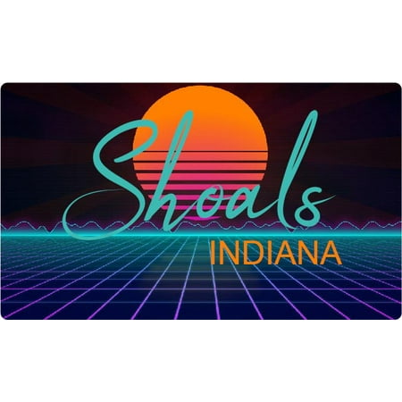 

Shoals Indiana 4 X 2.25-Inch Fridge Magnet Retro Neon Design