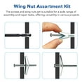 thumbnail image 3 of Hemoton 20 Sets Metal Drywall Anchors Wing Nut Kit Toggle Bolts Wing Nuts For Heavy Item Hollow Wall Anchors And Secure Fittings, 3 of 8