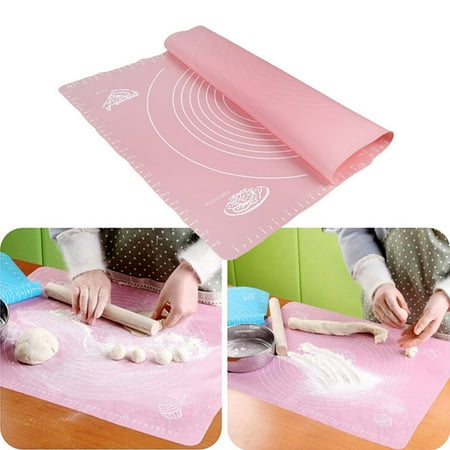 

Silicone Baking Cake Dough Fondant Rolling Kneading Mat Scale Table Grill Pad Dish Racks for Kitchen Counter Milk Coffee Mug Music Ceramic Cup Gift for Friend