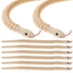 thumbnail image 1 of 8 piezas de serpientes de madera articuladas flexibles para decoración de Halloween, juguetes realistas para niños, 1 of 8