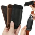 thumbnail image 4 of Leather Knife Sheath Men EDC Organizer Retro Belt Carrying Knife Holder Pocket Folding Knife Holster Horizontal Scabbard for Adventurers Belt,Coffee, 4 of 8