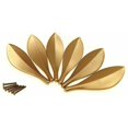 thumbnail image 1 of Set of 6 Gold Leaf Cabinet Door Handles - Trendy Art Deco Style,, 1 of 5