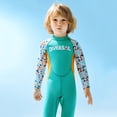 thumbnail image 2 of Niños Niños Ropa de playa Traje de baño Manga larga Mantener caliente Cremallera trasera para deportes acuáticos, 2 of 7