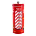 thumbnail image 1 of Lata The Tin Box Company para pajitas de Coca-Cola con 20 pajitas de papel en el interior, 3-3/8 x 8-1/4 pulgadas de alto, rojo y blanco (771517-12), ideal para pajitas de 8 pulgadas o menos, 1 of 1