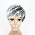 thumbnail image 1 of Peluca de mujer estilo europeo y americano de moda pelo corto liso teñido fibra química tocado para mujer, 1 of 4