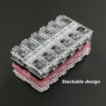 thumbnail image 5 of jiaroswwei Jewelry Container Clear Vivid Color 12 Grids Dustproof Smooth Edge Save Space Plastic Nail Art Decoration Loose Bead Jewelry Storage Box, 5 of 8