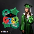thumbnail image 6 of PMU Congrats Grad Cap Balloon Bouquet | Graduation Decoration Mylar Balloons | Graduation Balloons Class of 2024 Decor | Celebrate Success with Vibrant Graduation Balloons | Green (5/Pkg) Pkg/1, 6 of 8