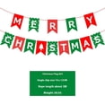thumbnail image 1 of Bandera roja y verde de Feliz Navidad, pancarta colgante con letreros navideños, pancarta roja y verde de Navidad con árbol de Navidad, 1 of 5
