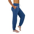 thumbnail image 4 of Hanerdun Women Joggers Workout Pants with Pockets Running Trousers Casual Bottom Blue S, 4 of 5