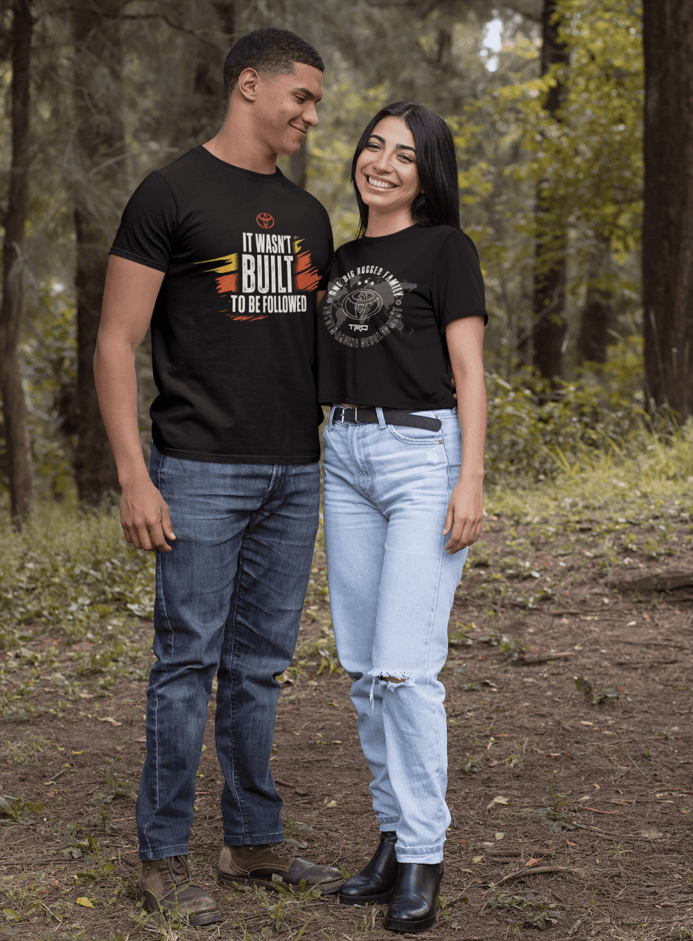 Women's Toyota Crop Top-One Big Rugged Family