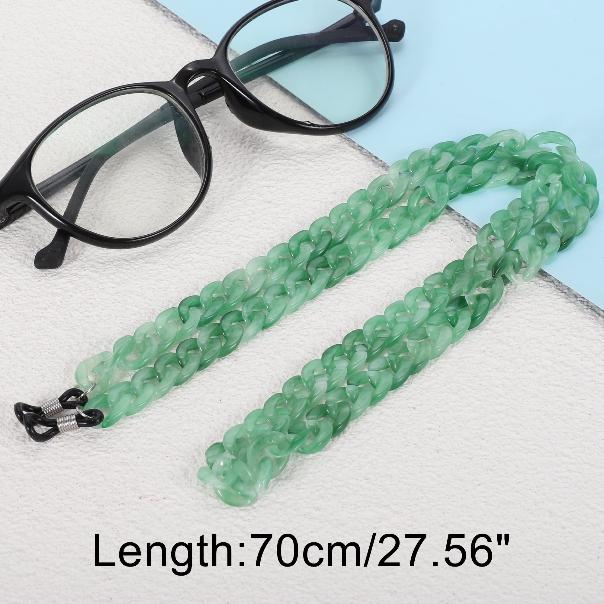 Unique Bargains Dopamine Color Pattern Eyeglass Chain 27.56" 1 Pc Light Green