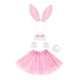 thumbnail image 3 of Conjunto de disfraz de conejito, diadema con orejas de conejo y cola para Halloween. Rosa, 3 of 9