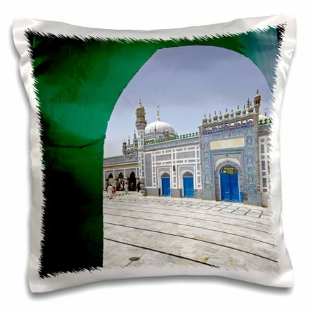 3dRose Shrine of Shah Abdul Latif Bhittai, Bhit Shah, Sindh, Pakistan. - Pillow Case, 16 by