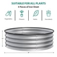 thumbnail image 2 of Gaderth Round Raised Garden Bed, 2x2x1FT Galvanized Steel Raised Garden Bed Kit, Rust Resistant Open Bottom Planter with Reinforced Edge, Easy Assembly for Vegetables, Flowers, Herbs, Fruits, 2 of 6