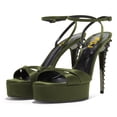 thumbnail image 2 of FSJ Women Open Toe Ankle Strap Platform Sandals Strappy Stiletto High Heels with Rivets Sexy Prom Themed Party Shoes Size 8 Olive Green, 2 of 6