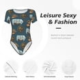 thumbnail image 4 of Balery Miniature Ship In Bottle Body de cuello redondo de manga corta para mujer Tops de manga corta Tops básicos-Small, 4 of 7